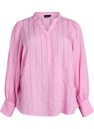 Bluse med vertikale striper, Rosa