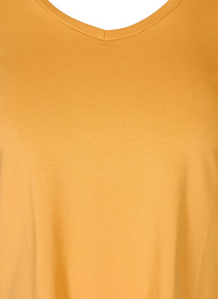 Basis T-skjorte med V-hals, Spruce Yellow, Packshot image number 2