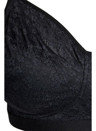 Zizzi Bøylefri bh med blonder, Black, Packshot image number 2