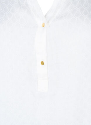 Viskose tunika med ton-i-ton mønster, Bright White, Packshot image number 2