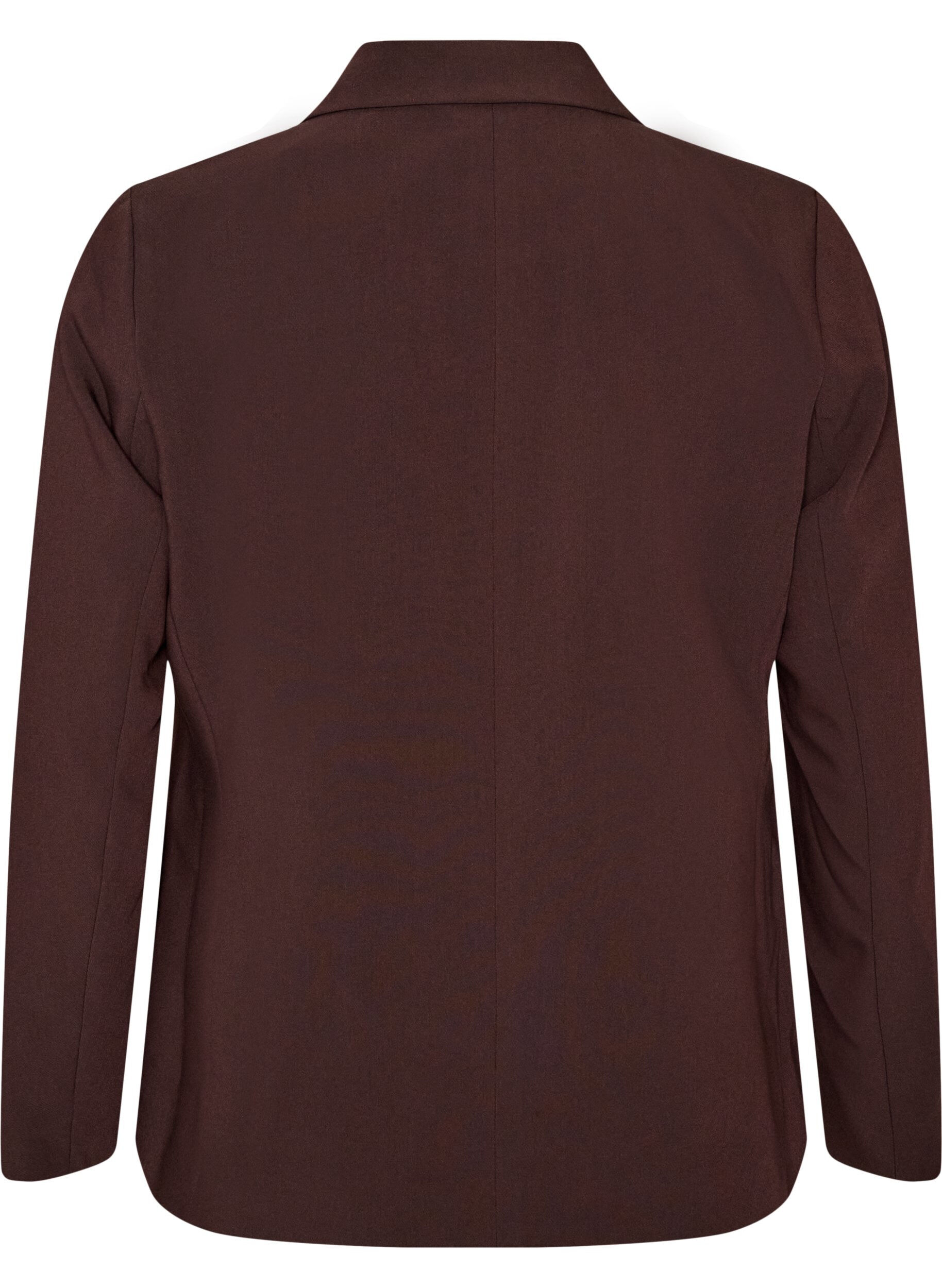 ZizziKlassisk blazer med enkel knappelukking, Brun, Packshot image number 1