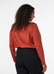 Langermet t-skjorte med V-hals og knapper, Brun, Model image number 2