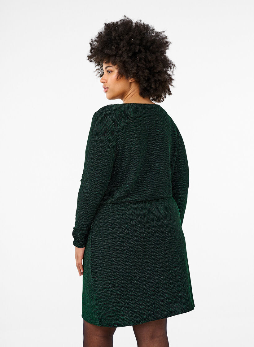 Glitterkjole med sikksakkmønster, Scarab ZigZagShimmer, Model image number 1