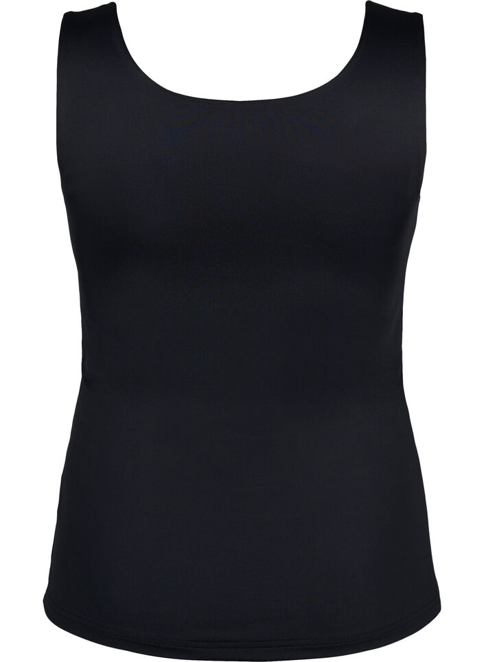 Vendbar topp i stretch, Black, Packshot image number 1