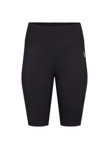 Lange tettsittende treningsshorts, Black, Packshot image number 0