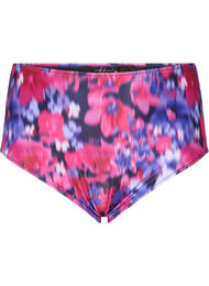 Bikinitruse med trykk og høy midje, Pink Flower AOP
