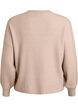 Ribbestrikket cardigan med knapper, Beige, Packshot image number 1