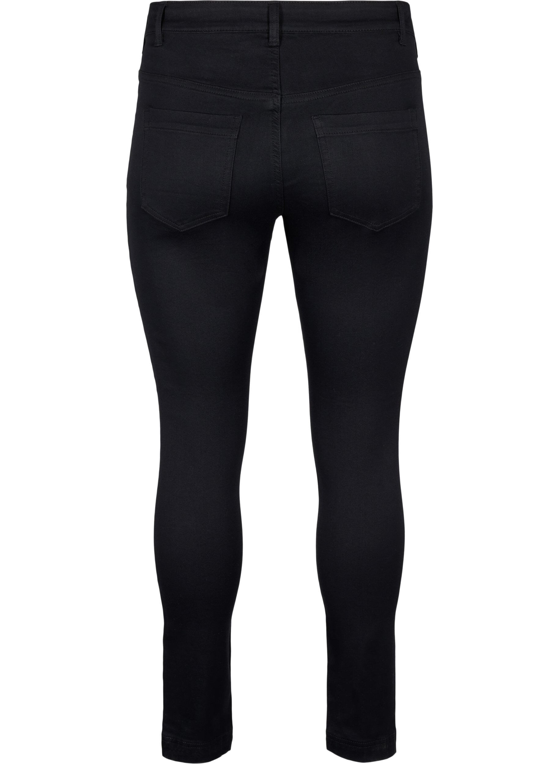 Zizzi Viona jeans med normal midje, Svart, Packshot image number 1