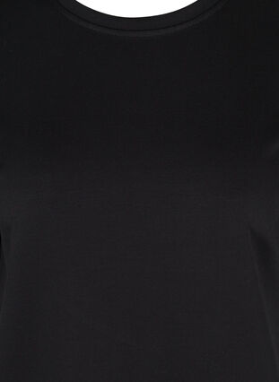 Bluse med 3/4-ermer, Black, Packshot image number 2