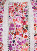 Ermel&oslash;s bomullsbluse med blomstertrykk og broderie anglaise, Rosa, Packshot image number 2