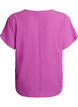 Bluse med korte ermer og rund hals, Lilla, Packshot image number 1