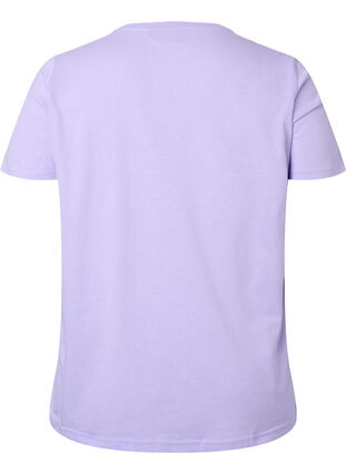 T-skjorte i bomull med tekst, Lavender W. Chicago, Packshot image number 1