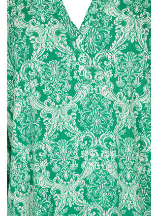 Viskosetopp med trykk og vaffelsøm, Jolly Green Oriental, Packshot image number 2