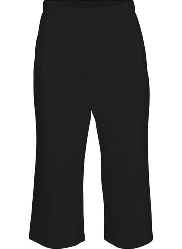 Løse bukser med 7/8-lengde, Black, Packshot image number 0