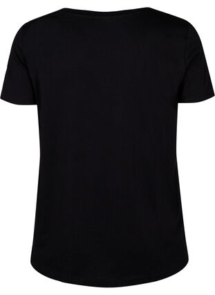 T-skjorte til trening med trykk, Black w. Stripe Move, Packshot image number 1