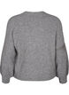 Melange cardigan i ribbestrikk, Light Grey Melange, Packshot image number 1