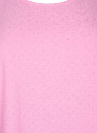Langermet bluse med tekstur, Rosebloom, Packshot image number 2