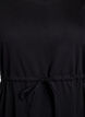 FLASH - Kort T-skjortekjole med bindebelte, Svart, Packshot image number 2