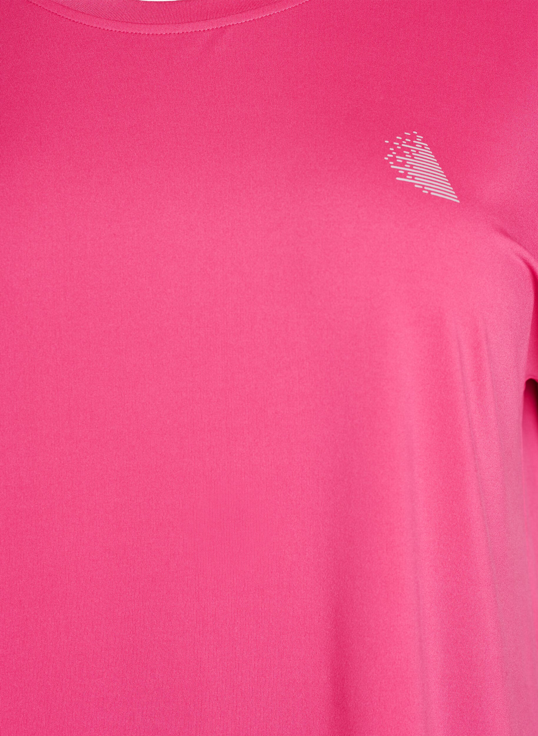 ZizziEnsfarget trenings-T-skjorte, Rosa, Packshot image number 2