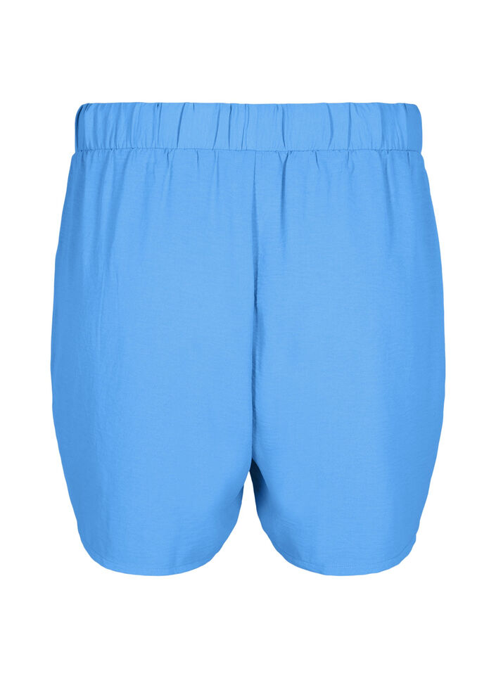 Shorts med lommer og elastisk linning, Blå, Packshot image number 1