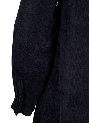 Kjole i fløyel med glidelås og 3/4-ermer, Black, Packshot image number 3
