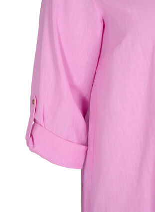 Kjole med V-hals og krage, Begonia Pink, Packshot image number 3