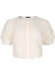 Fest bluse med paljetter og 1/2 ermer, Vanilje, Packshot image number 0