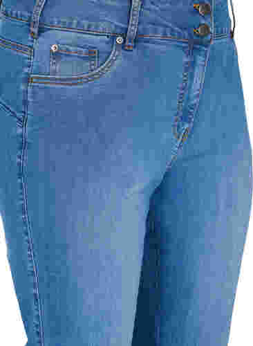 Ellen jeans med høyt liv og bootcut, Blue denim, Packshot image number 2