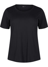 T-skjorte i ull og viskose, Black