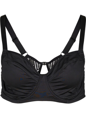BH med bøyle og ryggdetaljer, Black, Packshot image number 0