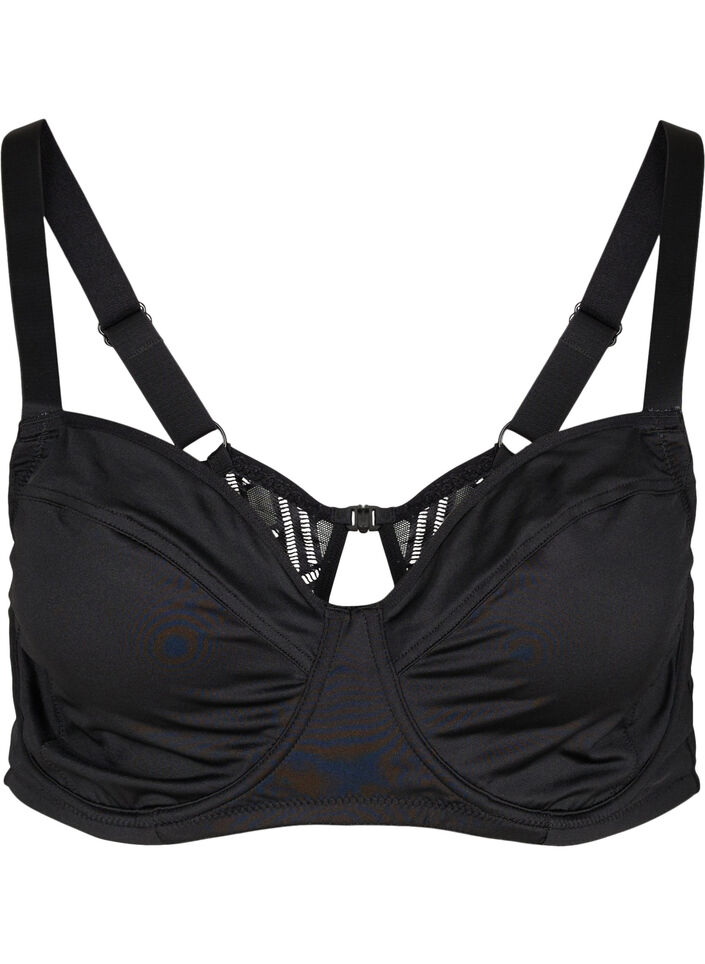 BH med bøyle og ryggdetaljer, Black, Packshot image number 0