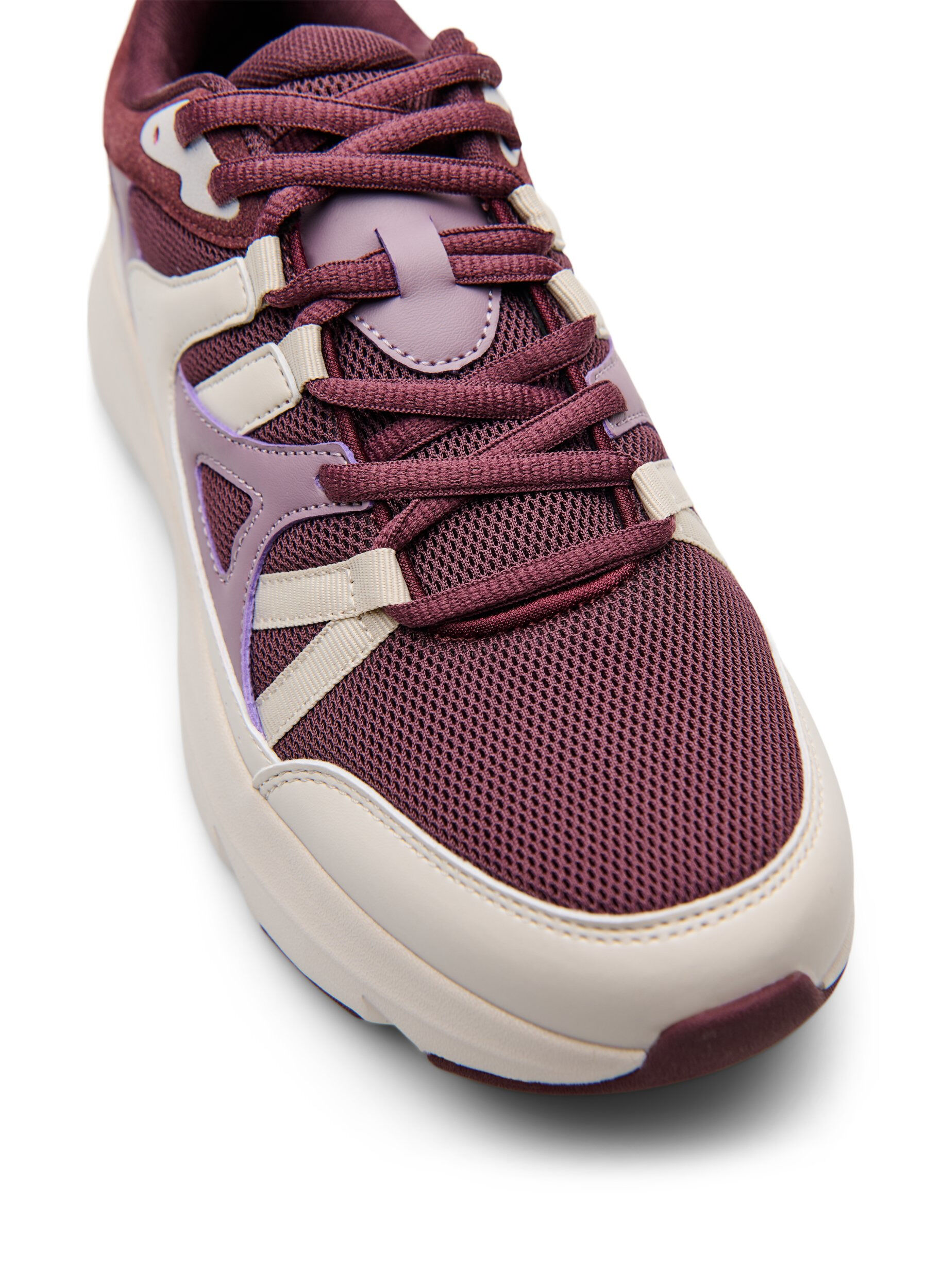 Zizzi Komfortable sneakers med st&oslash;tdempende s&aring;le, R&oslash;d, Packshot image number 3