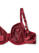 Heldekkende BH i skinnende mikrofiber, M&oslash;rk Bordeaux, Packshot image number 3