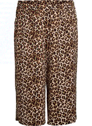 Zizzi Culottebukser med mønster, Brun, Packshot image number 0