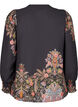 Bluse med paisleymønster, Black Paisley, Packshot image number 1