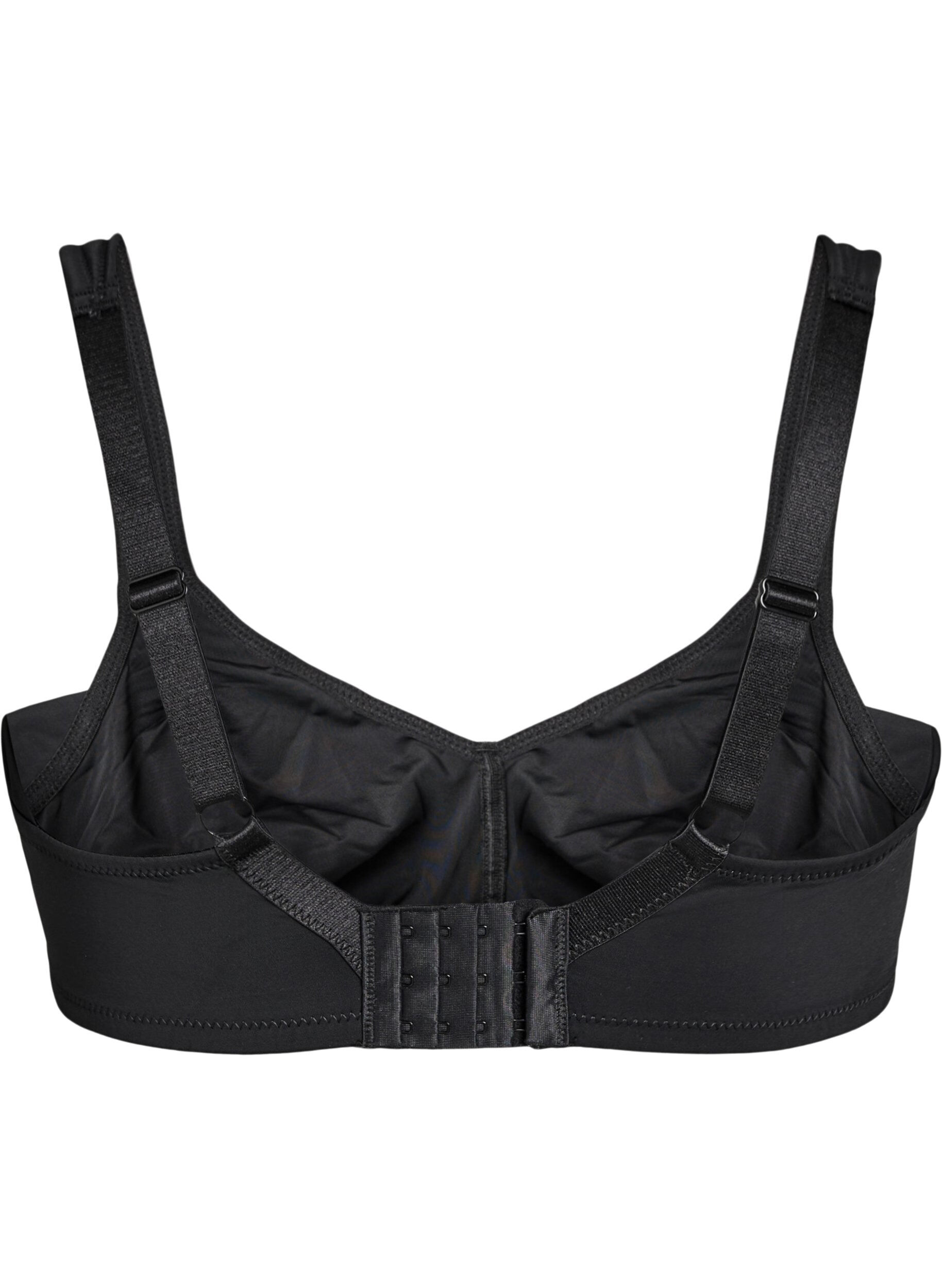 ZizziKomfort-BH med polstrede stropper, Svart, Packshot image number 1