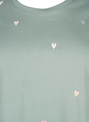T-skjorte i økologisk bomull med hjerter, Chinois G. Love Emb., Packshot image number 2