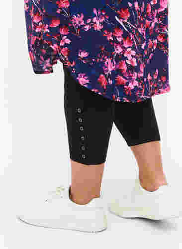 3/4-leggings med knapper, Black, Model image number 2