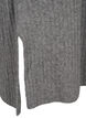 Lang strikket kjole med høy hals, Medium Grey Mel., Packshot image number 3