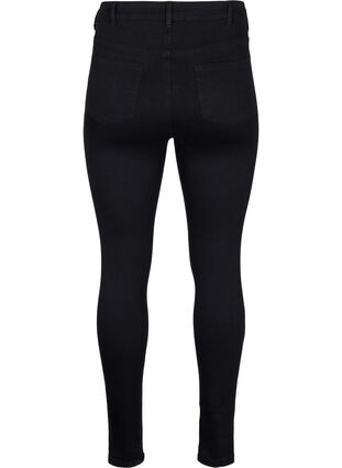 Supersmale jeans med høy midje, Black, Packshot image number 1