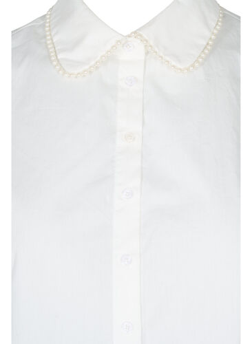 Skjortekrage med perler, Bright White, Packshot image number 2