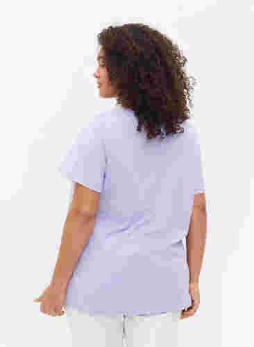 Kortermet T-skjorte i bomull med trykk, Lavender W. Love, Model image number 1