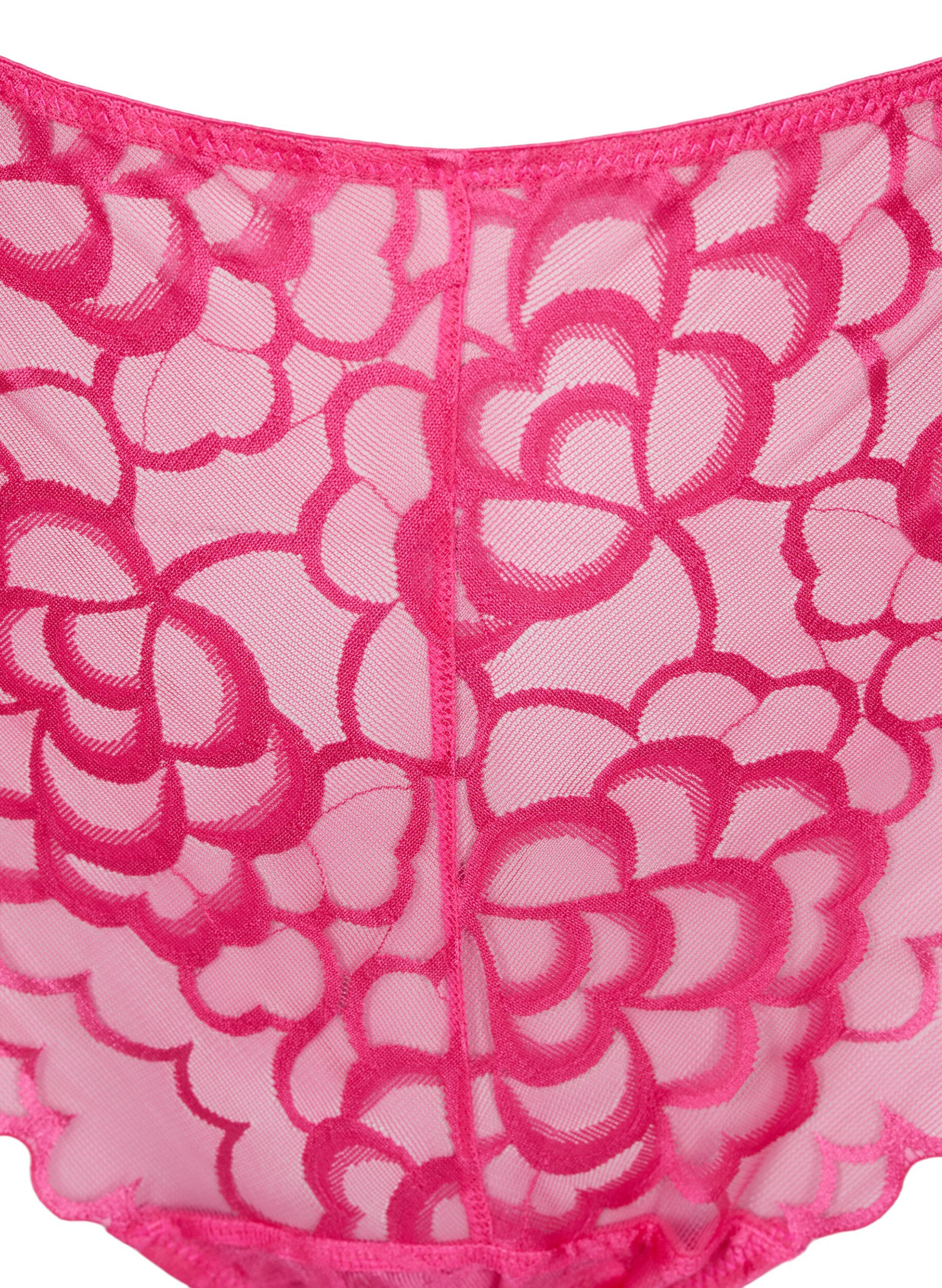 Zizzi G-streng med blonder og normal h&oslash;yde i livet, Jazzy, Packshot image number 2