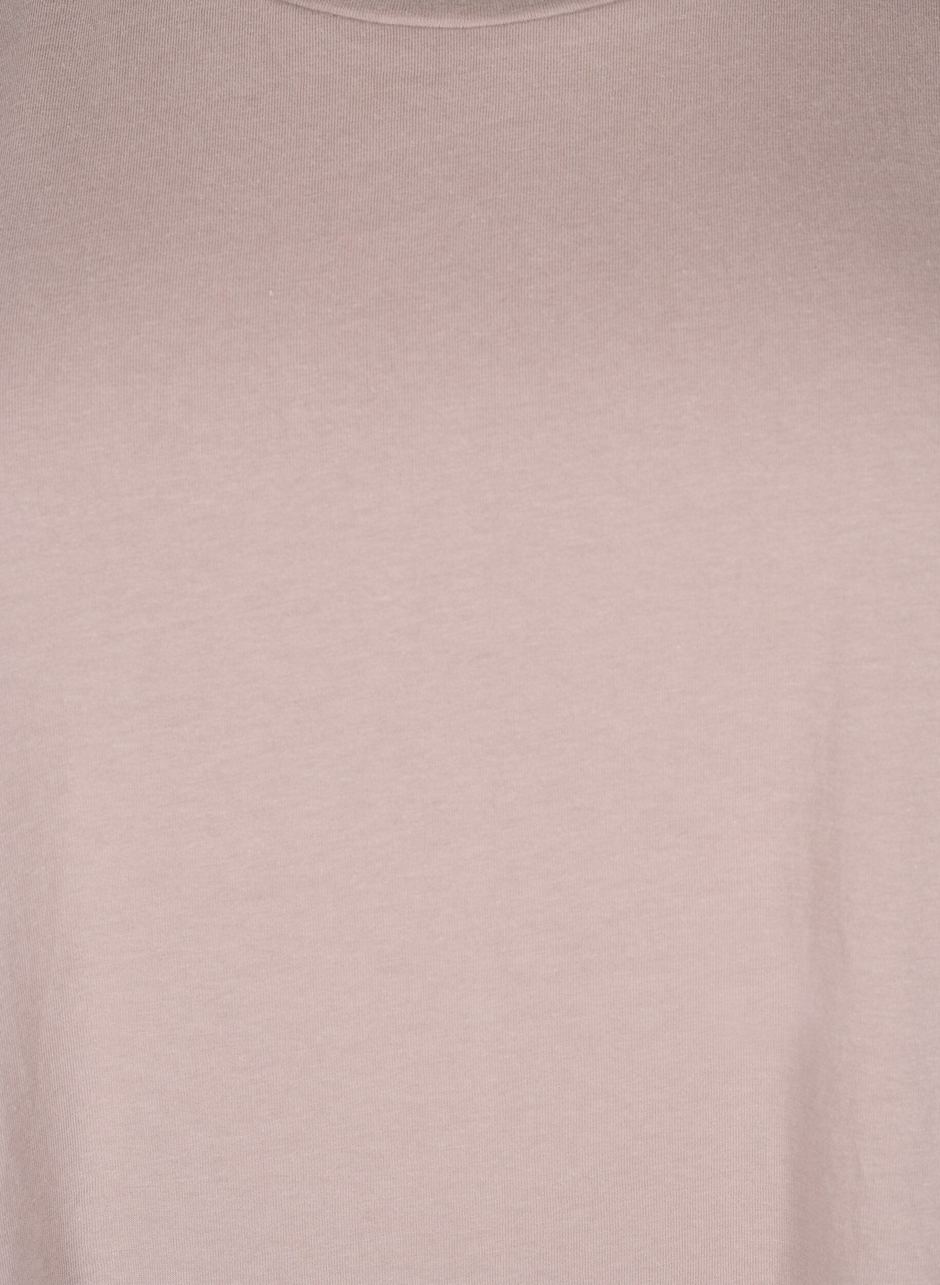 Zizzi Kortermet T-skjorte i bomullsblanding, Rosa, Packshot image number 2