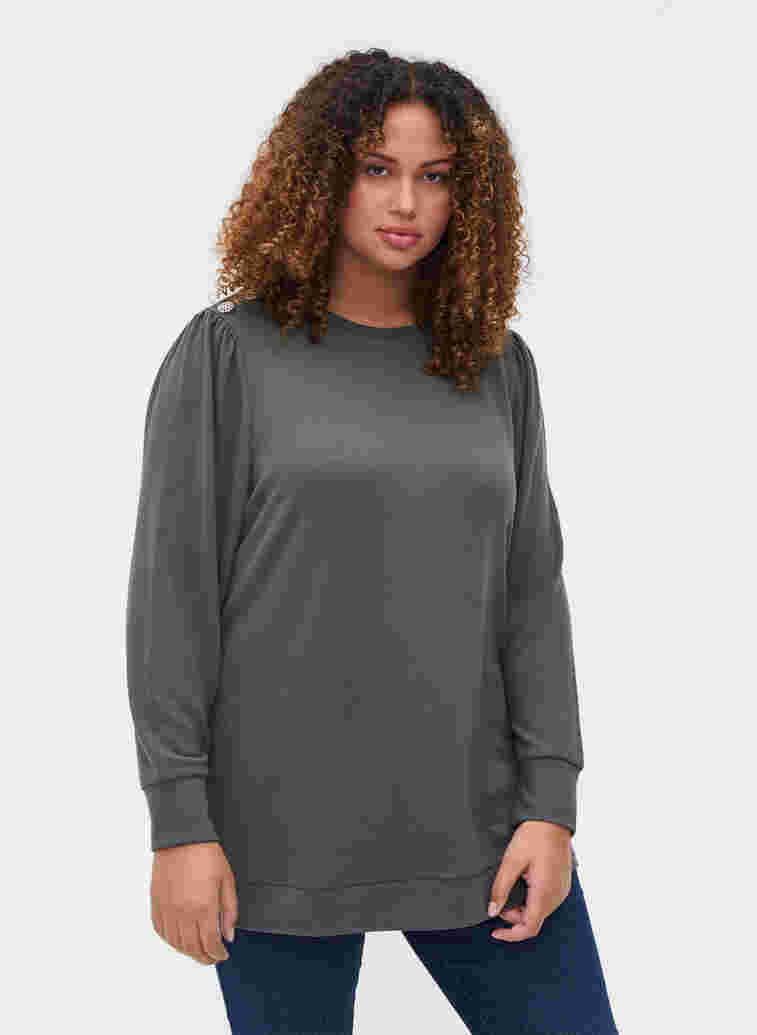 Langermet bluse med skulderdetaljer, Urban Chic, Model image number 0