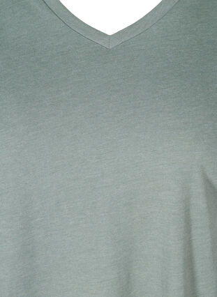 T-skjorte med v-hals, Balsam Green, Packshot image number 2