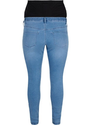 Zizzi Jeggings til gravide i en bomullsmiks, Light blue denim, Packshot image number 1