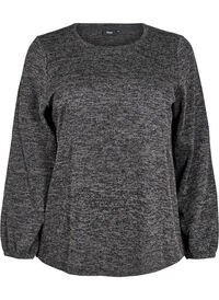 FLASH - Jerseybluse med lange ermer, Grå FLASH - Jerseybluse med lange ermer
