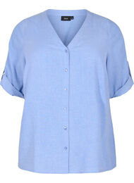 Skjorte med 3/4-ermer og V-hals, Ultramarine