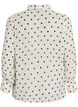 Viskosebluse med en volangkrage, Hvit, Packshot image number 1